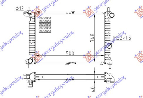 HLADNJAK MOTORA 1.7 TD (50x35) (BAKAR)