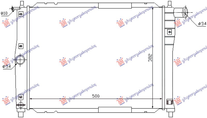 HLADNJAK 1.3-1.5-1.6 BENZINSKI -AC (530x380)