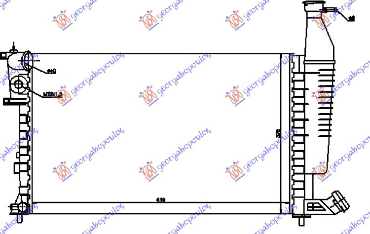 HLADNJAK MOTORA .1.1-1.4-1.6-1.8cc 8V+/- A/C (61x37.8)