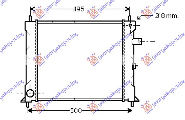 HLADNJAK MOTORA 1.4i 16v (43x40) NISS