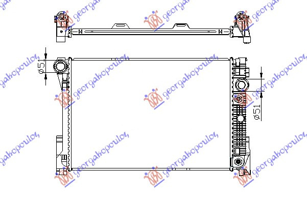 HLADNJAK MOTORA 1.8-2.5-3.0i16V 24V AUTO (64x43)