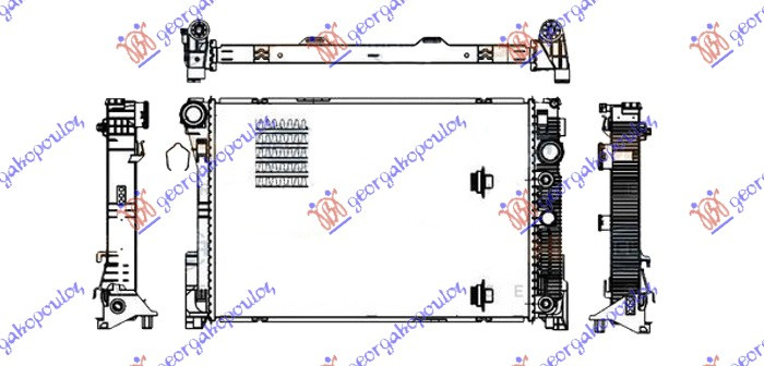 HLADNJAK MOTORA 3.0-3.5 BENZIN - 2.1-2.2-3.0 CDI DIZEL MAN/AUTO (640x430) (MAHLE BEHR)