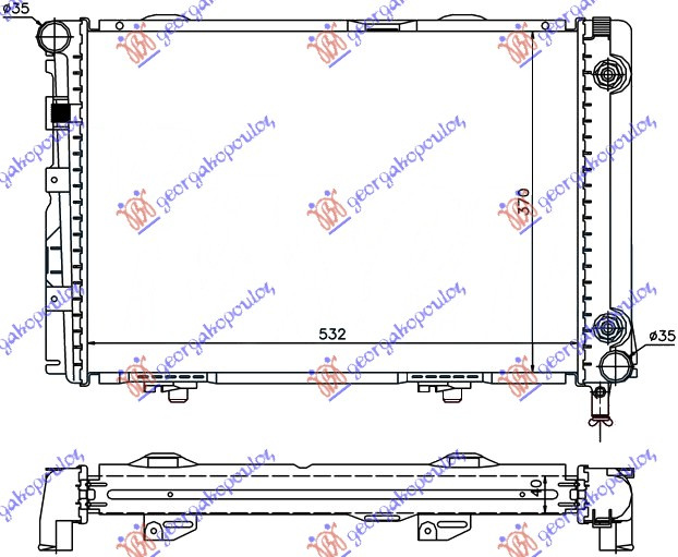 HLADNJAK MOTORA 2.0-2.5 D-TD (53x37)