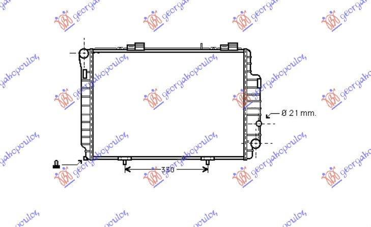 HLADNJAK MOTORA 2.0-2.2CDi +A/C (61.5x42) (MAHLE BEHR PREMIUM LINE)