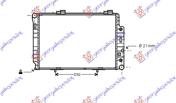 HLADNJAK MOTORA SVI MODELI MAN/AUTO+A/C (61.5x42) (MAHLE BEHR PREMIUM LINE)