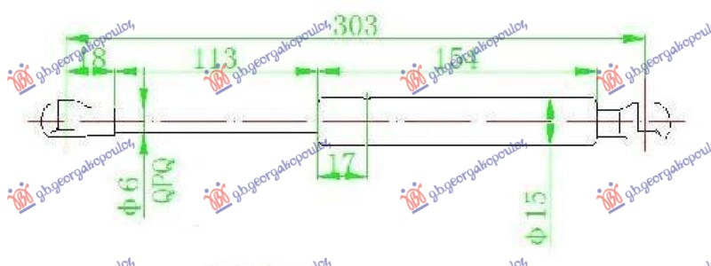 AMORTIZER GEPEK STAKLA (303L-85N)