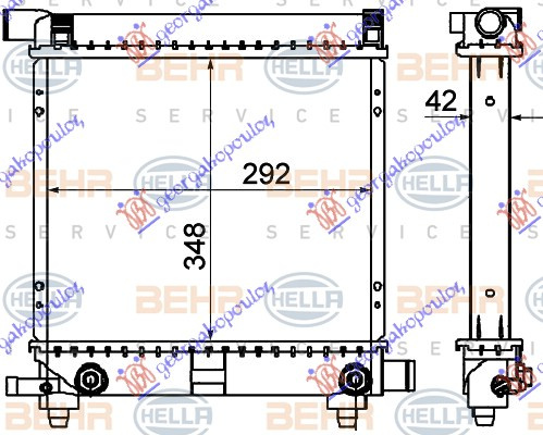 HLADNJAK MOTORA 1.8-2.0-2.3 BENZIN MAN/AUTO -AC (29x35) (MAHLE BEHR)