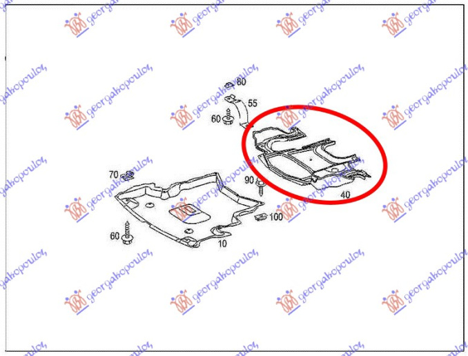 ZASTITA MOTORA ISPOD MENJACA (BENZIN) PLASTICNA