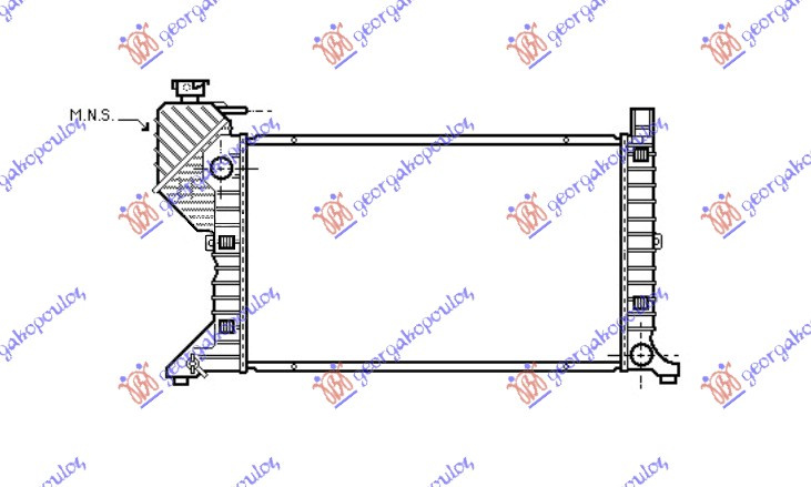 HLADNJAK MOTORA -00 MAN/AUTO +A/C (68x40.8) (MAHLE BEHR PREMIUM LINE)