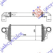 INTERCOOLER 4.0 (420-450CDi) DIESEL (550x280x64)