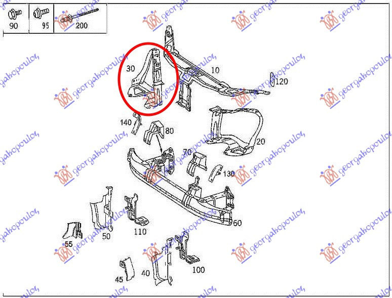 METALNI DRŽAČ FAROVA 2000-