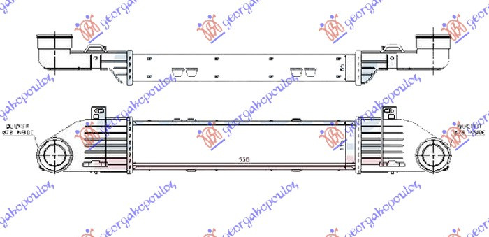 INTERCOOLER 3.2 CDi DIESEL (530x115x65)