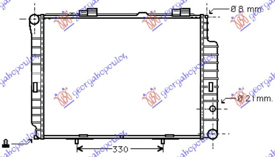 HLADNJAK MOTORA 2.4-3.2BZ-2.0-2.5D+/-A/C (64x49