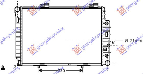 HLADNJAK MOTORA 2.0-2.3BZ&SLK KOMP.MAN/AUTO+AC (61x42)