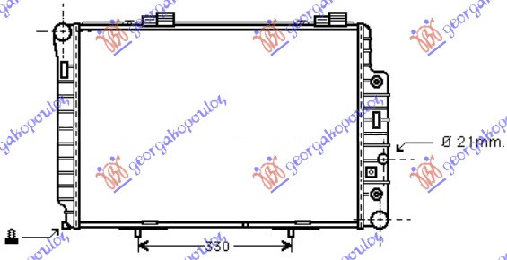 HLADNJAK MOTORA 2.0-2.3BZ&SLK KOMP.MAN/AUTO+AC (61x42) (MAHLE BEHR PREMIUM LINE)