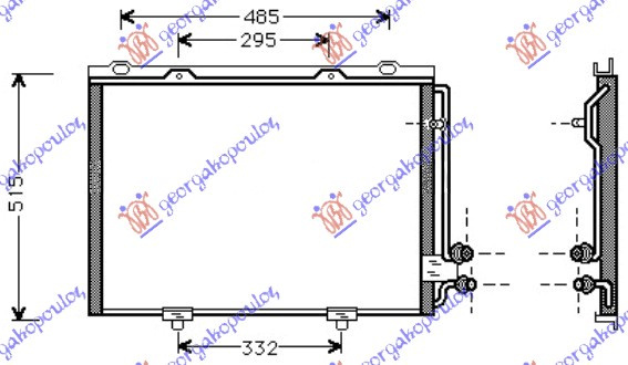 HLADNJAK KLIME SVI MODELI BENZ/MATRICE (57x48x2.0)