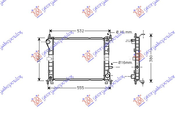 HLADNJAK MOTORA 1.4-1.6 -A/C (45x35.8)