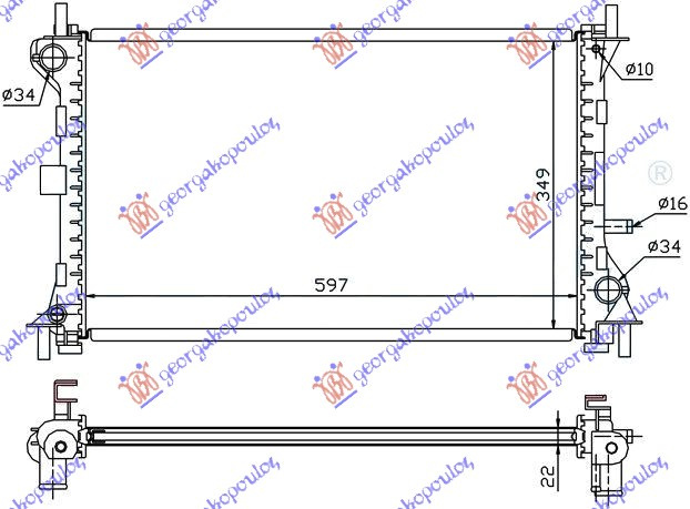 HLADNJAK.1,4-1,6-1,8 +/-AC (60x35,8) (MAHLE BEHR)