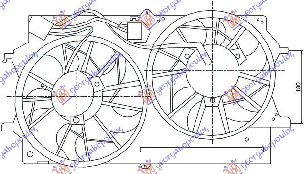 VENTILATOR (DUPLI) KOMPLET (BENZIN/DIZEL) (+AC)