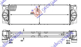 DIESEL INTERCOOLER (640x200x64) BRZA SPOJKA