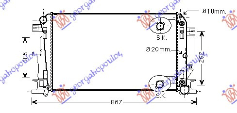 HLADNJAK MOTORA 2.2-3.0CDi-3.5i24V -AC (67.7x41) AT