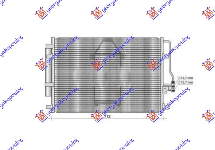 HLADNJAK KLIME 2.2-3.0 CDI DIZEL AUTO (715x445x16)