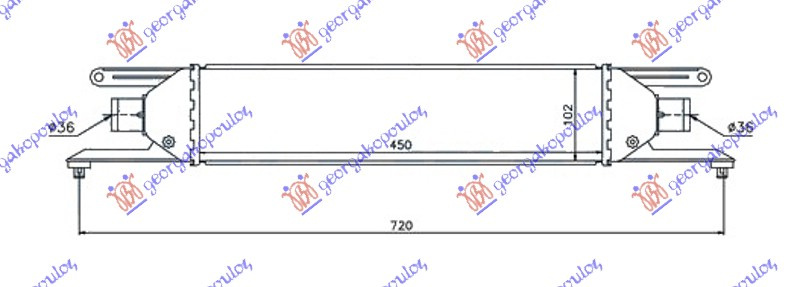 INTERCOOLER 1.3 MJTD (450x100x50)