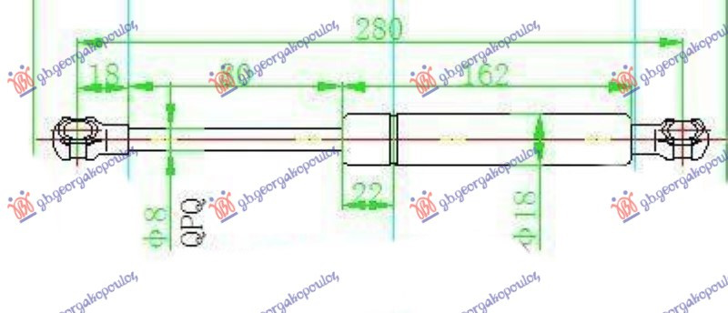 AMORTIZER GEPEK VRATA (SEDAN) (280L-420N)