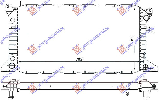 HLADNJAK MOTORA 2.0 BENZIN (+AC) (70x36x42)