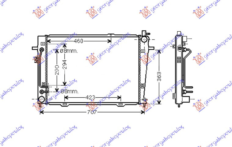 HLADNJAK MOTORA 2.0 CRDi (64x45.5x18) AUTO