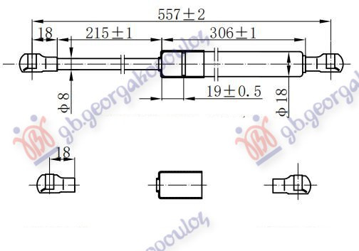 AMORTIZER GEPEK VRATA (557L-525N)