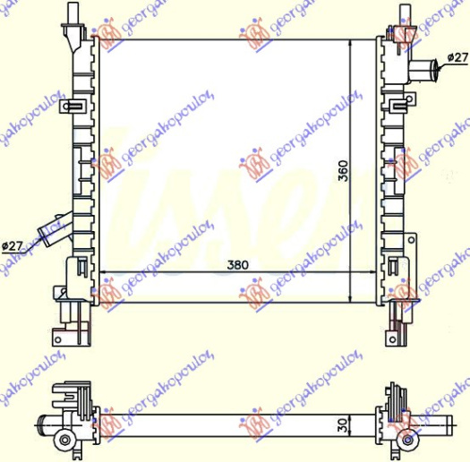 HLADNJAK ZA BENZINSKI MOTOR +AC (38x36)