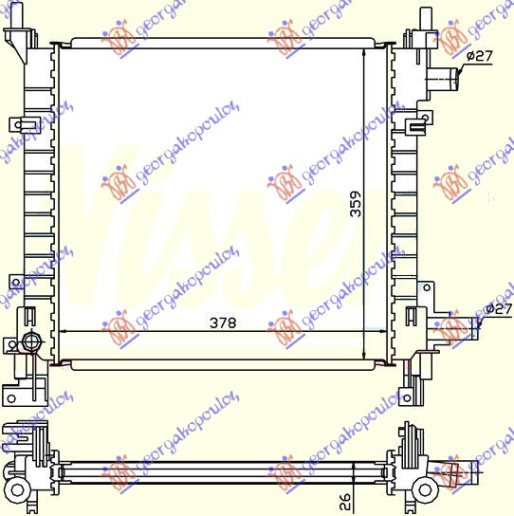 HLADNJAK ZA BENZINSKI MOTOR +A/C (38x36)