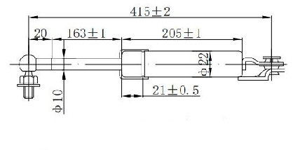 AMORTIZER GEPEK VRATA (415L-470N)