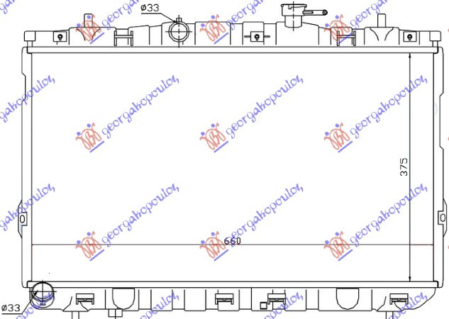 HLADNJAK MOTORA 1.6i 16V +/-A/C (37.5x67x15) ΜΑΝ