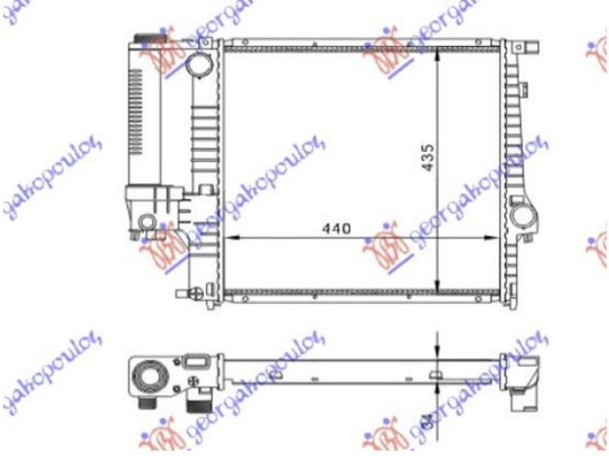 HLADNJAK MOTORA SVI MODELI BENZINSKI RUČNI +AC (440x440x32) (LEMLJENI)