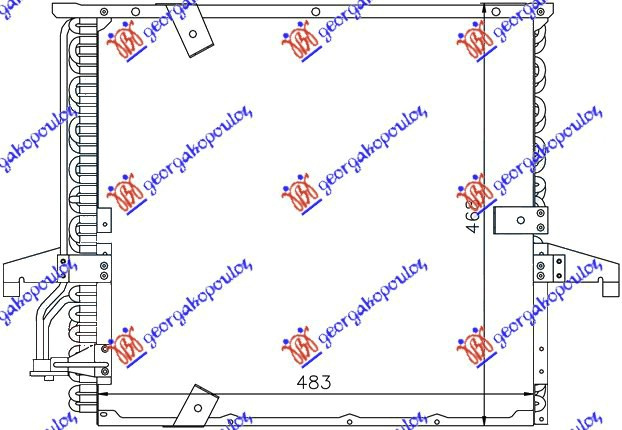 KLIMA UREĐAJ BENZIN 2.5TD (47x43.2x25) 97-04 (MAHLE BEHR)