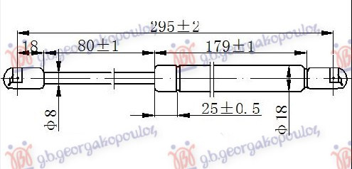 AMORTIZER GEPEK VRATA (295L-480N)