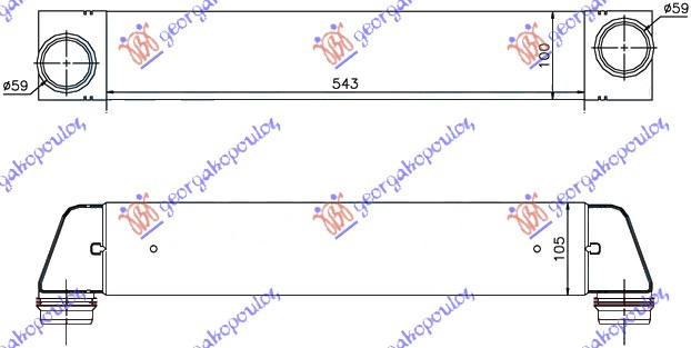 HLADNJAK INTERC. 3,0-3,5 TD (540-127x105