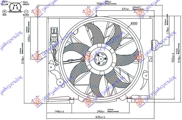 ventilator hladnjaka.komplet ( benzin)klime