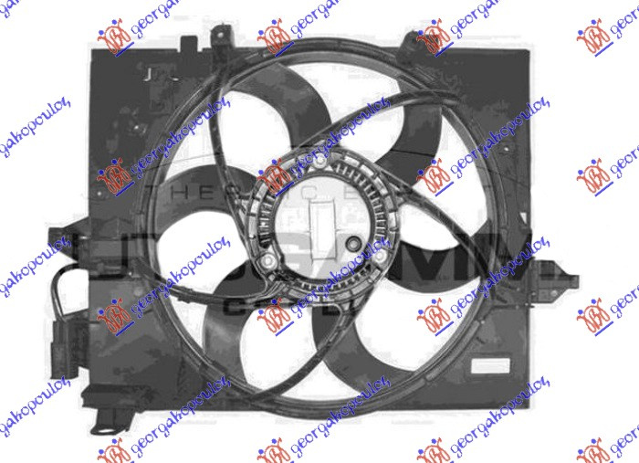 KOMPLET VENTILATORA 2.2-2.5-3.0 BENZIN (490mm) (3 PIN) (400W)