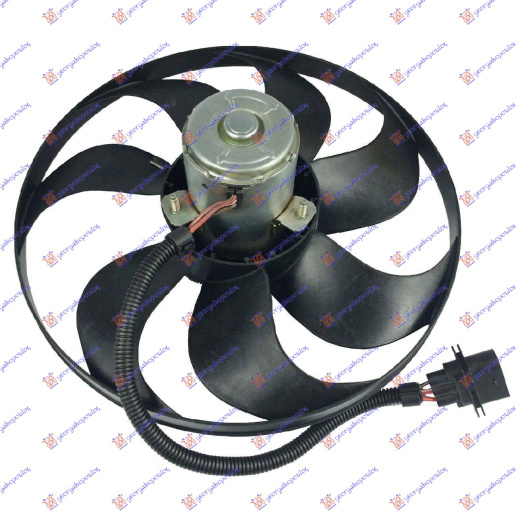 MOTOR VENTILATORA HLAĐENJA (MOTOR+PERAJE) (345mm) (250/60w) (3PIN) (7 REBARA)