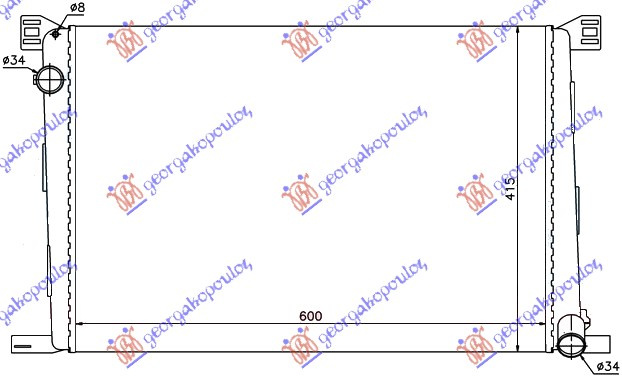 HLADNJAK MOTORA 1.4-1.6i16V BENZ. +/-AC (60x42)