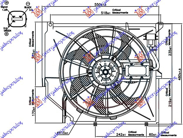 VENTILATOR KOMPLET BENZINSKI (SA UPRAVLJAČKOM JEDINICOM) (MAHLE BEHR)