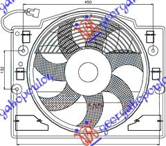 VENTILATOR KLIME KOMPLET (BENZIN/DIZEL) (BEZ KONTROLNE JEDINICE)