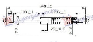 AMORTIZER GEPEK VRATA 4 VRATA/COUPE (350L-320N)