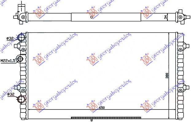 hladnjak 1.8-20V TURBO (648x377x34)