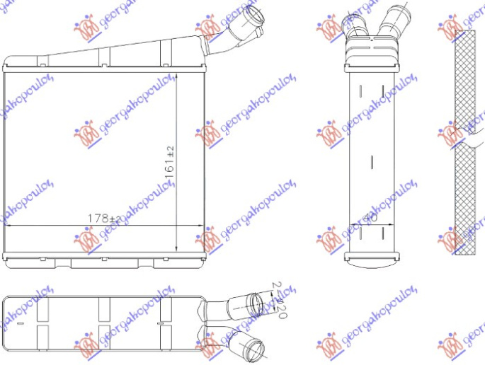 DODATNI HLADNJAK ZA MOTOR 2.0 BENZIN - 2.0 DIZEL RUČNI/AUTOMATSKI (161x178)