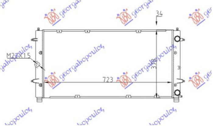 hladnjak 1.8-2.0-2.5-2.8  benzin - 1.9-2.4 D/TD - 2.5 TDI dizel (720x360x32) (lemljen spoj)