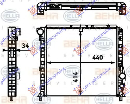 hladnjak 16-18  T. +/-klime (44x41) (VALEO)